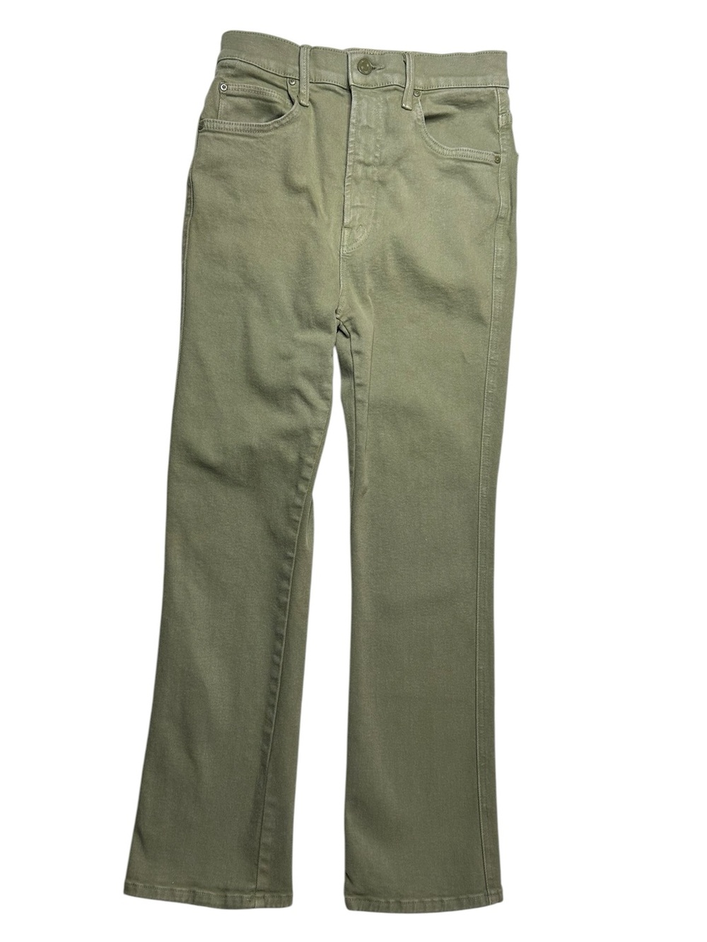 MOTHER The Smokin' Double Ankle Jeans Second Chance Olive 27 - Picture 3 of 16